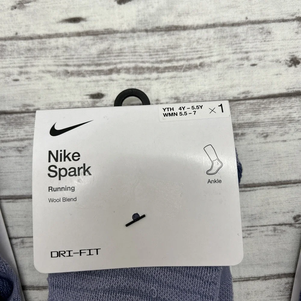 Nike Spark Running Socks Wool Women's Size 5.5-7 Purple Ankle 3pk Reflective